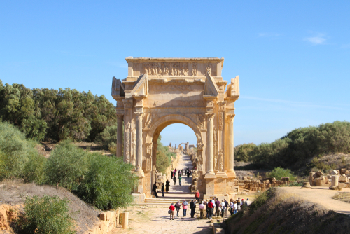 セプティミウス・セウェルスの凱旋門／レプティス・マグナの考古遺跡