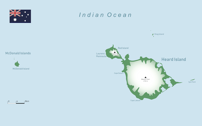 地図／ハード島とマクドナルド諸島