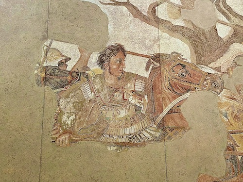 アレクサンドロス大王のモザイク画／ポンペイ遺跡