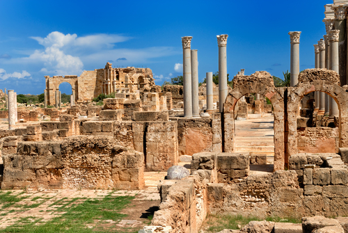 レプティス・マグナの考古遺跡／リビア